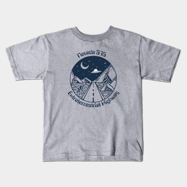 Extraterrestrial Highway Kids T-Shirt by capesandrollerskates 